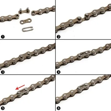 ZONKIE Bike Chain Single-Speed Durable 116 Links
