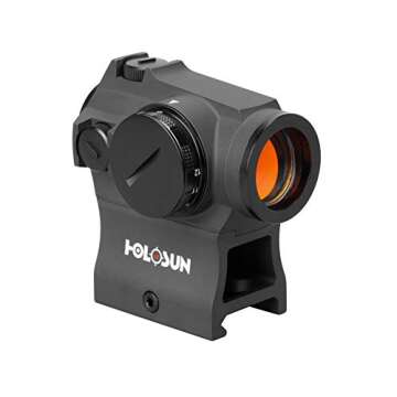 HOLOSUN HS403R 2 MOA Red Dot Micro Sight for Rifle - Durable Aluminum Parallax Free Rotary Switch Super Led Sight with Multilayer Reflective Glass & 12 Brightness Settings