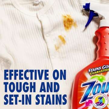 Zout Laundry Stain Remover Spray - 22 oz Triple Enzyme Cleaning Power