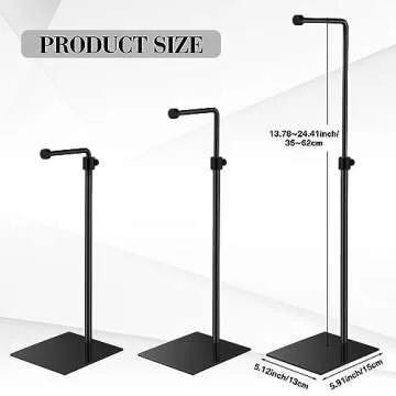 Leinuosen 4 Pcs Purse Display Stand Adjustable Height Handbag Display Stand Metal Table Purse Holder...