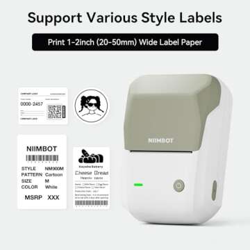 NIIMBOT B1 Label Maker Machine with Tape - Easy to Use Thermal Printer for Home & Office