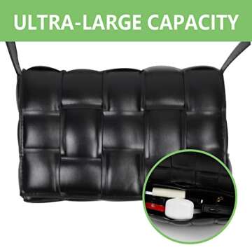 Padded Cassette Crossbody bag For Women Woven Crossbody Handbag Purse Small Shoulder Messenger Bag Clutch Wallet Square Bag