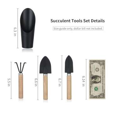 5Pcs Succulent Tools, Mini Garden Tools,Plant Potting Mat as Plant Accessories,Succulent Gardending ...