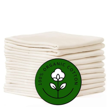 Flour Sack Kitchen Towels | Organic Cotton Blank Towel Set | Eco-Friendly & Multi-Use | Baking, Craf...