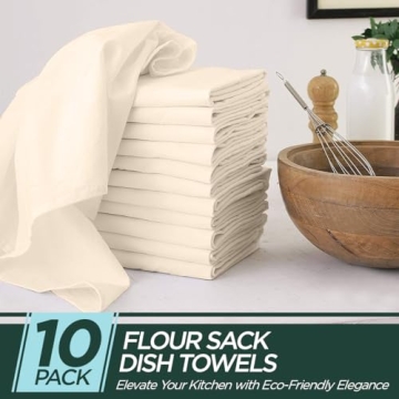Organic Cotton Flour Sack Towels - Versatile Kitchen & Craft Essential