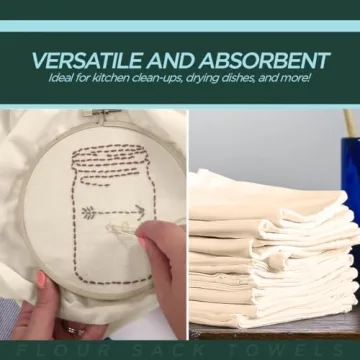 Organic Cotton Flour Sack Towels - Versatile Kitchen & Craft Essential