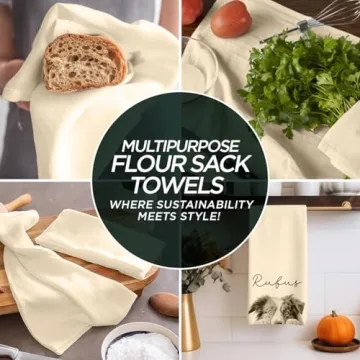 Organic Cotton Flour Sack Towels - Versatile Kitchen & Craft Essential