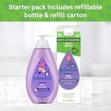 Johnson's Bedtime Baby Bubble Bath with Relaxing & Soothing NaturalCalm Aromas, Hypoallergenic, Gentle & Tear-Free Nighttime Bubble Bath for Babies, Kids & Toddlers, 27.1 fl. oz