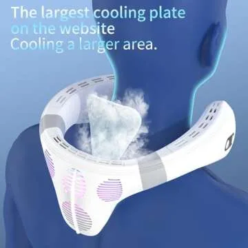 PluvoFan Neck Fan with Cooling Plate for Outdoor Comfort