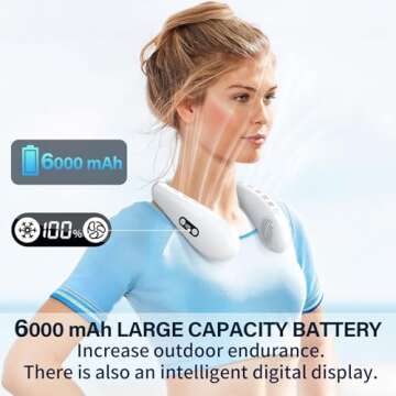 PluvoFan Neck Fan with Cooling Plate for Outdoor Comfort