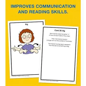 Key Education 160 American Sign Language Flash Cards for Kids, ASL Flashcards for Preschool, Kindergarten, 1st and 2nd Grade Learners With Signing Illustrations