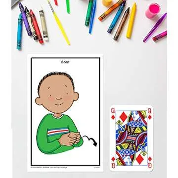 Key Education 160 American Sign Language Flash Cards for Kids, ASL Flashcards for Preschool, Kindergarten, 1st and 2nd Grade Learners With Signing Illustrations