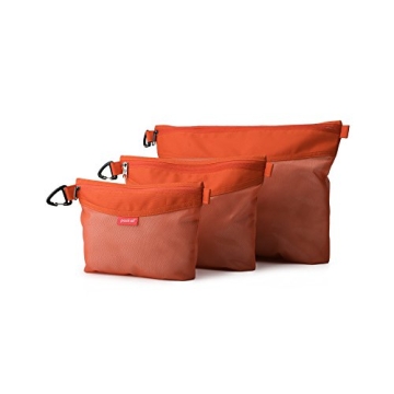 pack all 3 Pcs Water-resistant Material Zipper Pouch Set, Mesh Zipper Bags for Storage, Travel, Offi...