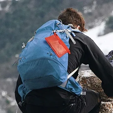 pack all 3 Pcs Water-resistant Material Zipper Pouch Set, Mesh Zipper Bags for Storage, Travel, Office (Orange)