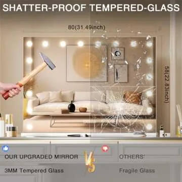 COOLJEEN Hollywood Makeup Mirror with Bluetooth and Lights