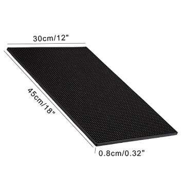 WowDay Bar Mat Non-Slip Rubber Bar Mats for Countertop Bartending Bar Service Spill Mat Bar Restaurant Table Drink Mat Barber Station Mat for Hair Salon (18 * 12 * 0.4" - 2PCS)