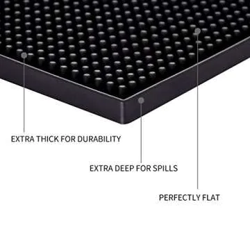 WowDay Bar Mat Non-Slip Rubber Bar Mats for Countertop Bartending Bar Service Spill Mat Bar Restaurant Table Drink Mat Barber Station Mat for Hair Salon (18 * 12 * 0.4" - 2PCS)