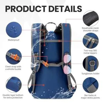 Venture Pal 40L Lightweight Packable Travel Hiking Backpack Daypack