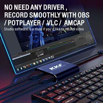 KKF 4K HDMI Capture Card for PS5, PS4, Xbox & More