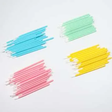 100 Pcs Disposable Makeup Lip Brushes in Mixed Colors
