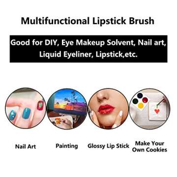 100 Pcs Disposable Makeup Lip Brushes in Mixed Colors