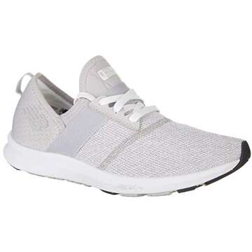 New Balance Women's FuelCore Nergize V1 Sneaker, White/Grey, 7.5 Wide