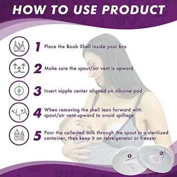 Mommyz Love Breast Shells & Milk Catcher for Breastfeeding New Model with Plugs - Breast Milk Catcher to Relieve Cracked Sore & Engorged Nipples - Breast Shells Milk Collector for Leaking Milk 2 Pack