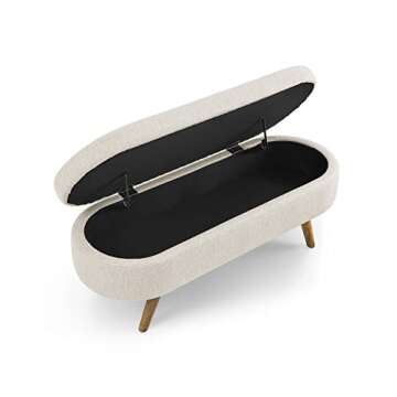 ECLYL 43.5" Upholstered Storage Bench for Home Decor