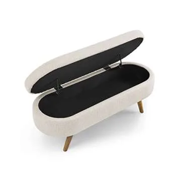 ECLYL 43.5" Upholstered Storage Bench for Home Decor