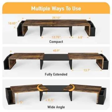 Multi-Functional Dual Monitor Stand with Drawer