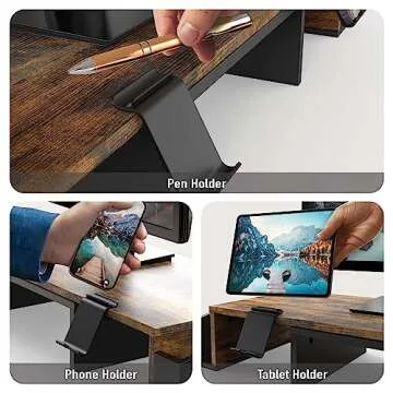 Multi-Functional Dual Monitor Stand with Drawer