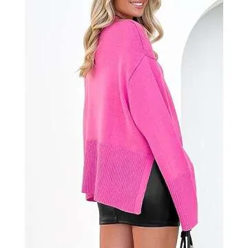 Stylish ARTFREE Hot Pink Sweaters for Women Fashion 2023