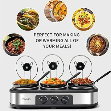 Sunvivi Triple Slow Cooker Buffet Server for Gatherings