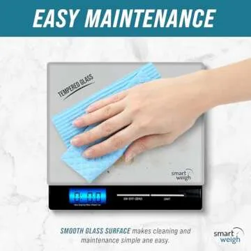 Smart Weigh Professional USPS Postal Scale with Tempered Glass Platform, Multiple Weighing Modes and Tare Function, Silver Shipping Scale, Platform Scale, 11 pounds/ 5 Kilograms