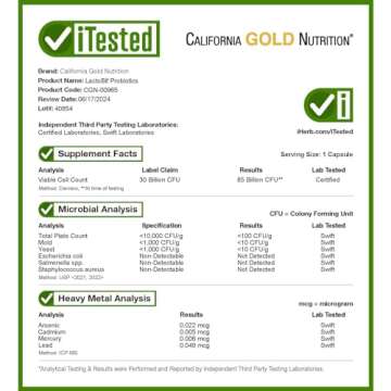 California Gold Nutrition LactoBif® 30 Probiotics for Gut Health