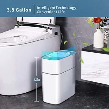 JOYBOS Motion Sensor Bathroom Trash Can for Stylish Clean