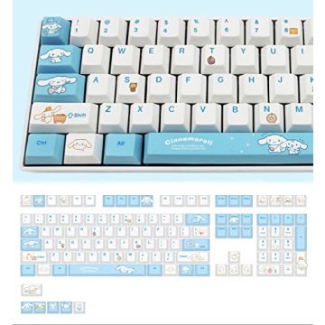 Adorable Sanri0 Cinnamoroll Blue Keycap Set for Mechanical Keyboards, Perfect Gift!