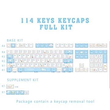 Sanri0 Cinnamoroll Blue Keycaps for Mechanical Keyboards