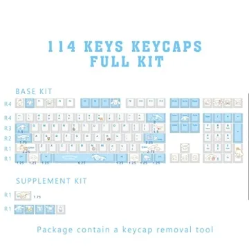 Sanri0 Cinnamoroll Blue Keycaps for Mechanical Keyboards