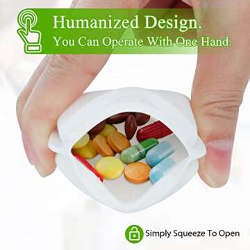 Portable Pill Organizer for Vitamins and Medications