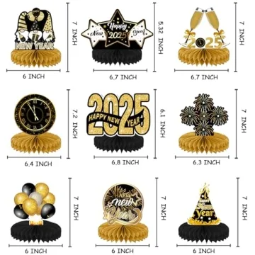 New Year Honeycomb Centerpieces for Stylish Decor