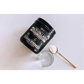 Premium Multi Collagen Peptides Protein Powder (1, 2, 3, 5 & 10) with Vitamin C, Biotin, Hyaluronic Acid, for Hair Skin and Nails - Marine, Bovine, Chicken & Eggshell (Unflavored, 45 Servings)