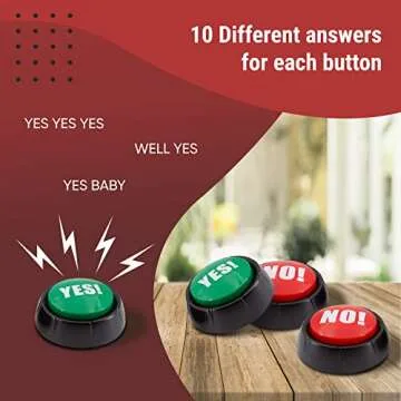 Yes and No Button with Sound - Answer Buzzers Set for Game Shows