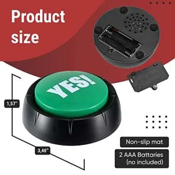 Yes and No Buzzers Set - Fun Answer Buttons for Games