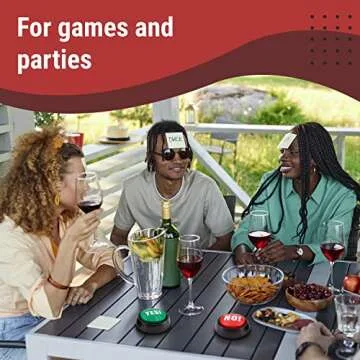 Yes and No Buzzers Set - Fun Answer Buttons for Games