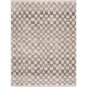 Hauteloom Modern Checkered Area Rug - 2' x 3' Durable Elegance