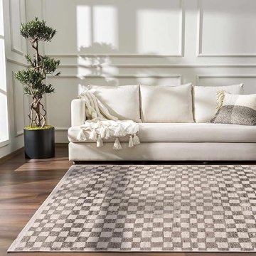 Hauteloom Modern Checkered Area Rug - 2' x 3' Durable Elegance