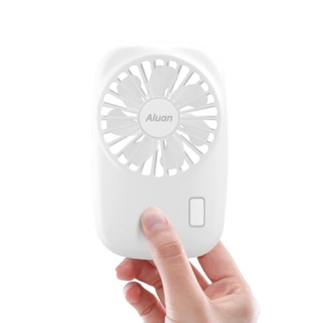 Aluan USB Rechargeable Handheld Fan Adjustable Speeds