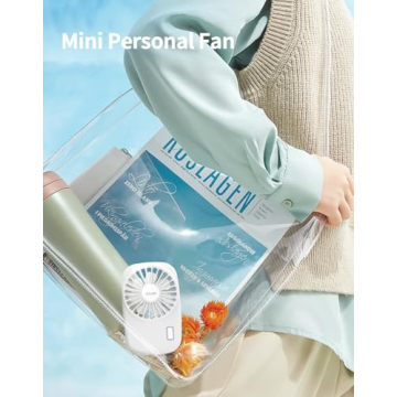 Aluan USB Rechargeable Handheld Fan Adjustable Speeds