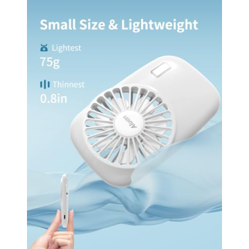 Aluan USB Rechargeable Handheld Fan Adjustable Speeds